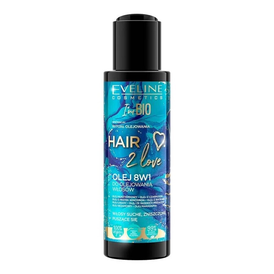Eveline Cosmetics Aceite de cera Hair 2 Love 8en1, 110ml