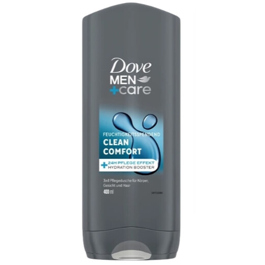 Dove Men, Clean Comfort Duschgel für Körper, Gesicht und Haare, 400 ml