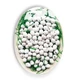 White polystyrene eggs with dots 1.8 cm, 100 pieces