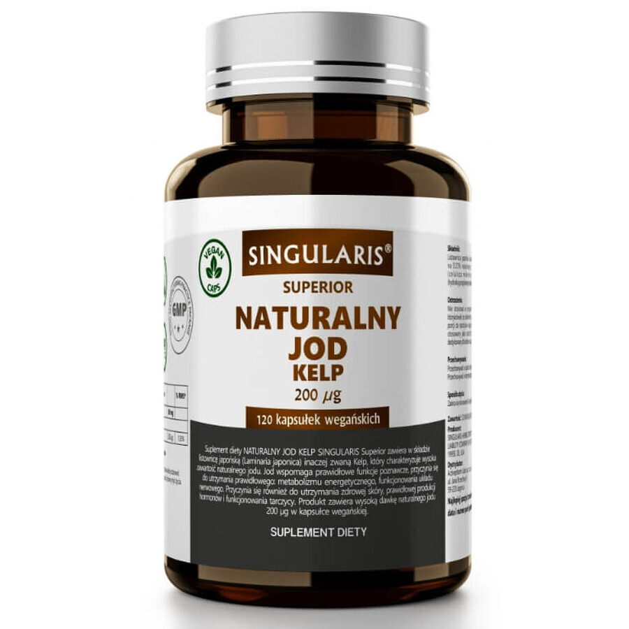 Singularis Natural Iodine Kelp 200mcg, 120 capsules