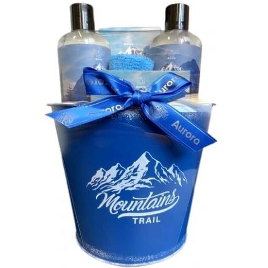 Set regalo Aurora Montagne el 250 ml + Shampoo 250 ml + Sale 100g + Sapone 100g + Sport Terry.