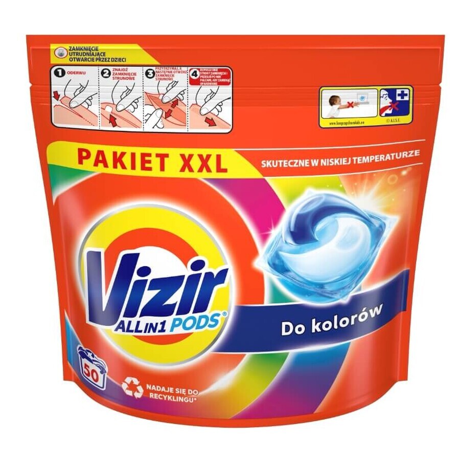 Vizir, kleurwascapsules, 50 stuks