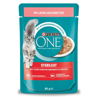 Purina, One, natvoer voor gesteriliseerde katten, oso, 85g