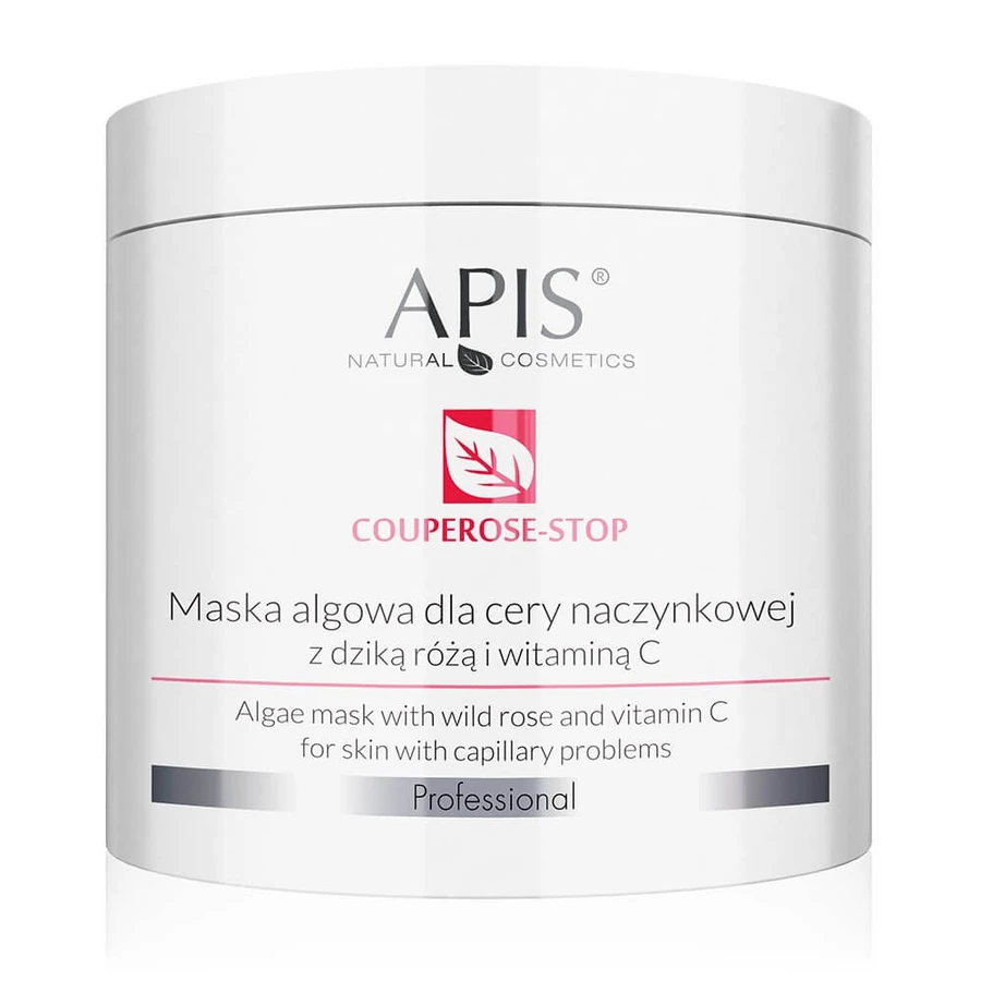 Apis Couperose-Stop Algenmaske für Couperose-Haut mit Hagebutte und Vitamin C, 200g