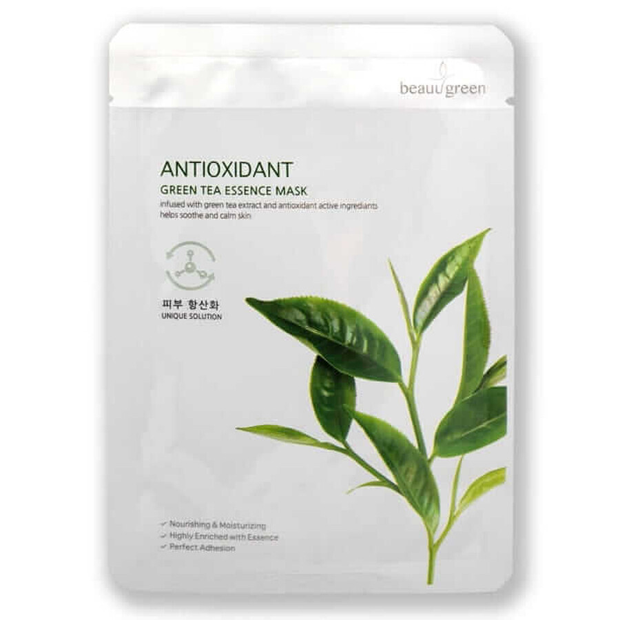BeauuGreen Maschera per il viso all'essenza di tè verde in patch