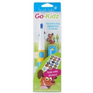 Brush-Baby Go Kidz sonische tandenborstel Reizen elektrische tandenborstel met stickers voor kinderen van 3 +