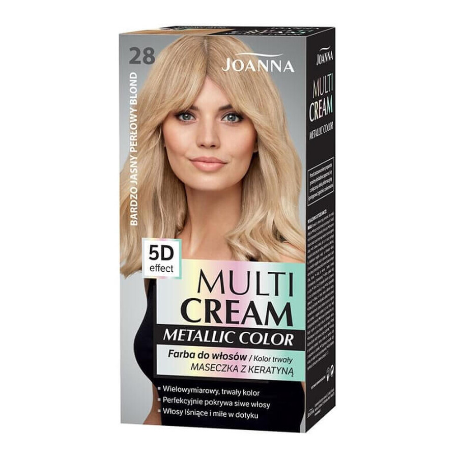 Joanna Multi Cream Color 5D Vopsea de ceară 28 Blond foarte deschis periwinkle