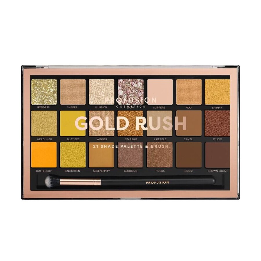 Profusion Gold Rush palette de 21 ombres à paupières avec pinceau