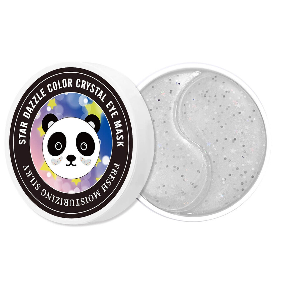 SersanLove Star Cerotti occhi in collagene con acido ialuronico ed estratti naturali Panda colorato, 60 pezzi