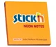 Neon orange sticky notes 76x76mm
