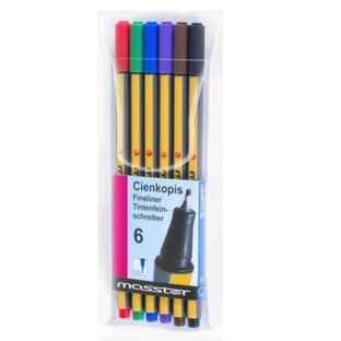 Thin colored pencils, 6 colors