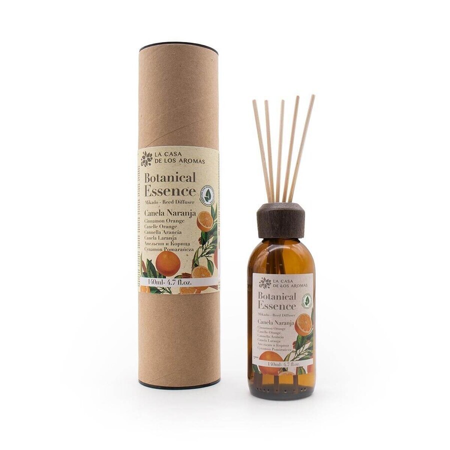 La Casa de los Aromas Botanische Essenz Botanische Essenzstäbchen Zimt & Orange, 140ml