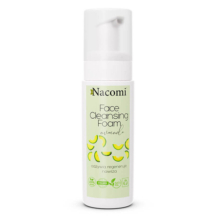 Spumă de curățare a feței Nacomi Avocado, 150ml