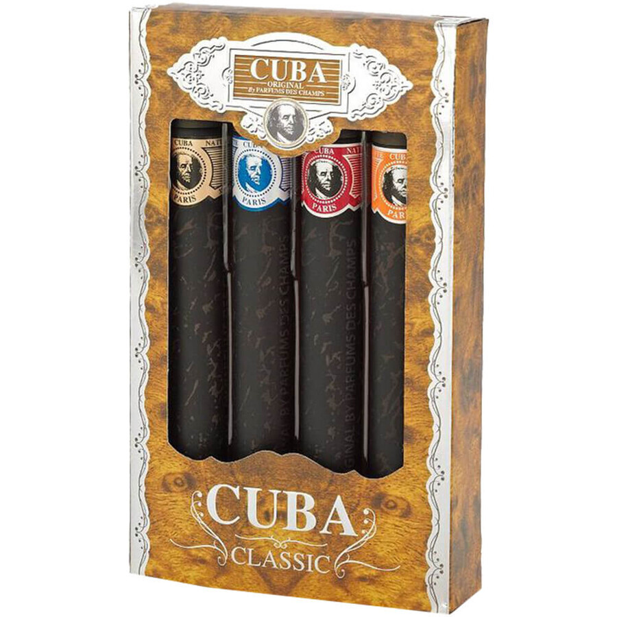Cuba Original Cuba Classic Set Toilet Water Gold + Toilet Water Blue + Toilet Water Red + Toilet Water Orange, 4x35ml