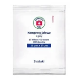 Gauze pads, self-adhesive with 17 threads, 12 layers, ABC First Aid Station, 5x5 cm 3 pcs - Long lasting!