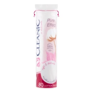Cleanic Pure Effect okrge cotton pads, 80 pieces