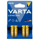 Varta, Longlife AAA AAA LR03, Batteries, 4 pieces