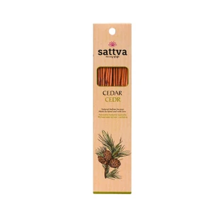 Incienso Natural de Cedro Indio Sattva, 15 piezas