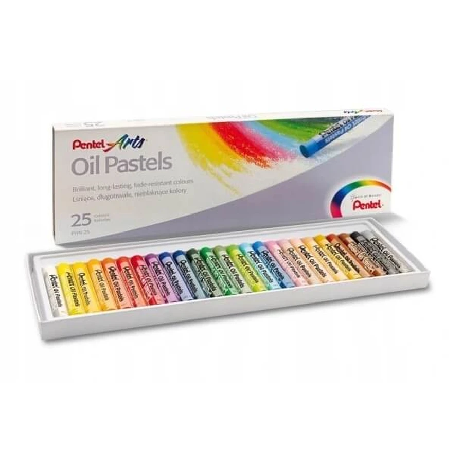Pentel, Crayons pastel à l'huile, 25 couleurs