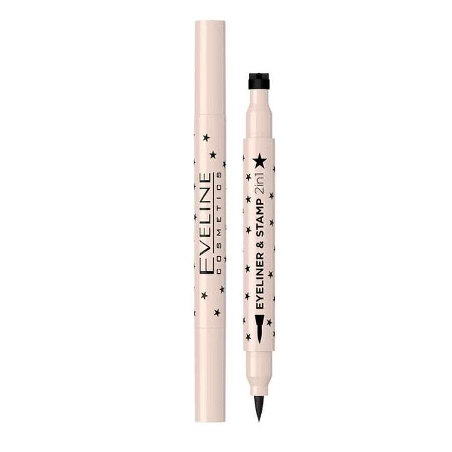 Eveline Cosmetics, Eyeliner with stamp 2in1 no. 1, star, 1 pc