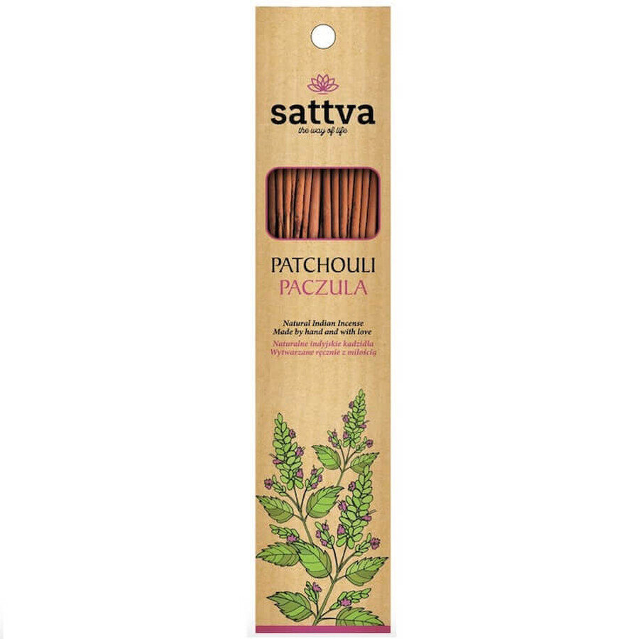 Sattva Natural Indian Incense Patchouli, 15 bucăți