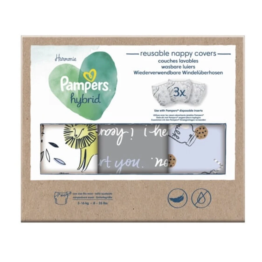 Pampers, Harmonie, Couches hybrides, 3 pièces