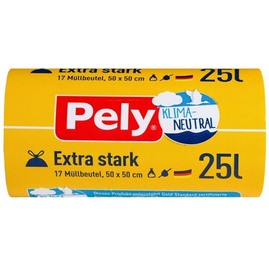 Winkel op Pely, Vuilniszakken met trekkoord 25l, 17 stuks Pely, Vuilniszakken met trekkoord 25l, 17 stuks