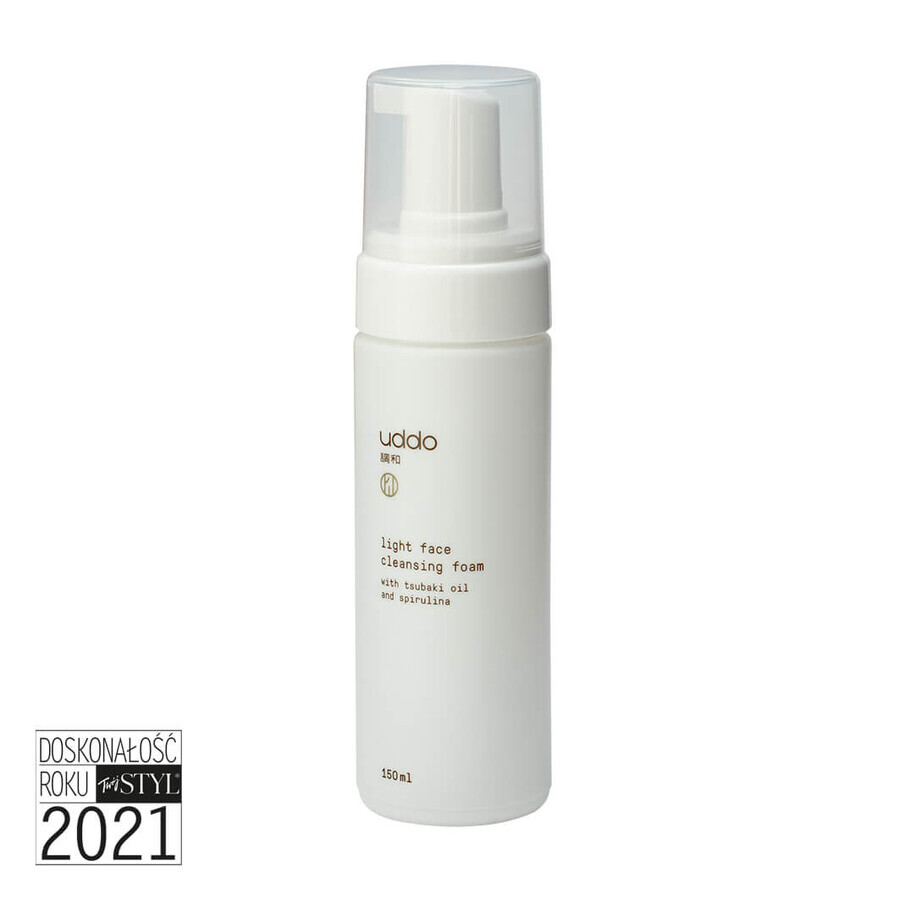Cumpără Uddo Spumă ușoară de curățare facială cu ulei de tsubaki și spirulină, 150ml Uddo Spumă ușoară de curățare facială cu ulei de tsubaki și spirulină, 150ml