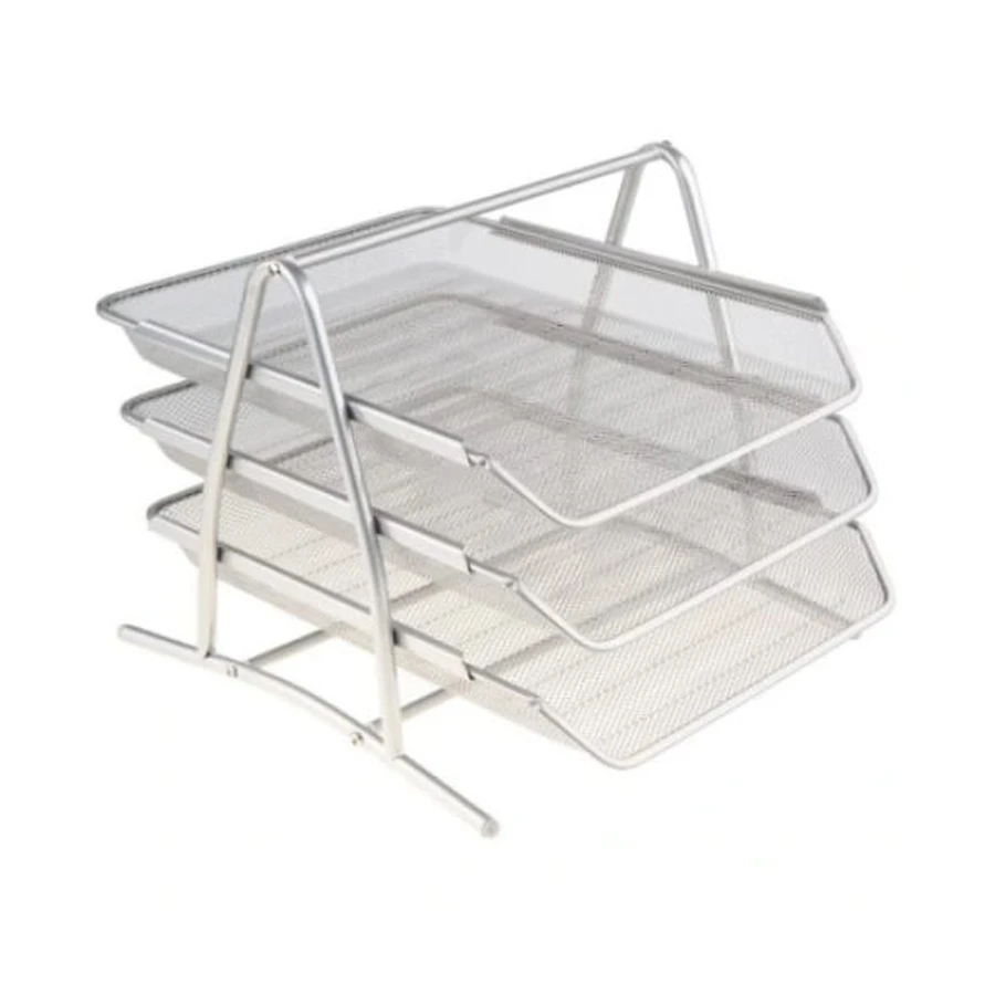 Cassetto portadocumenti, 3 cassetti, argento