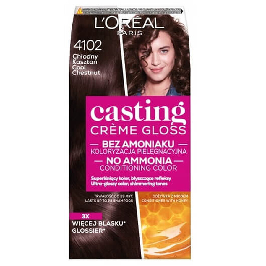 L'Oreal Paris Casting Creme Gloss Wachs Farbe 4102 Castan rece