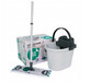 York, Circular cleaning set Straight bucket 13l with squeezer + mop with microfiber strip + twisted tail 130 cm
