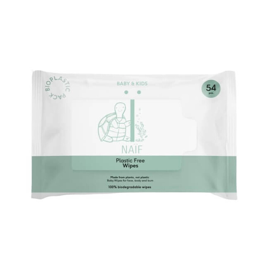 Buy Naif plastic-free wet wipes for babies, 54 pieces Naif plastic-free wet wipes for babies, 54 pieces