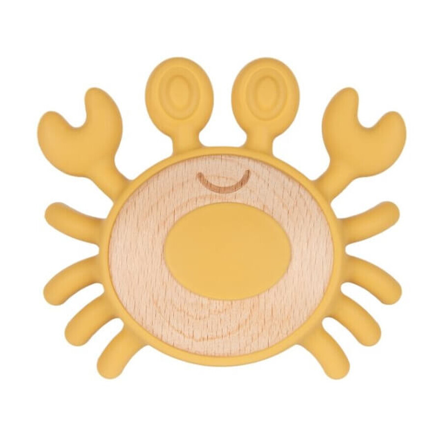 Canpol Babies, wooden-silicone tether for children KRAB, 1 pc