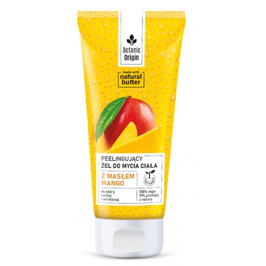 Ideepharm Peeling Body Cleanser au beurre de mangue pour les peaux sèches et normales, 200 ml