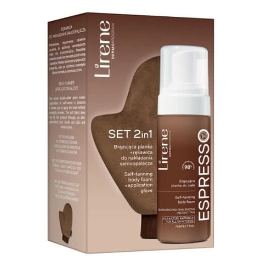Lirene Perfect Tan 2 en 1 Mousse 150 ml + Guante