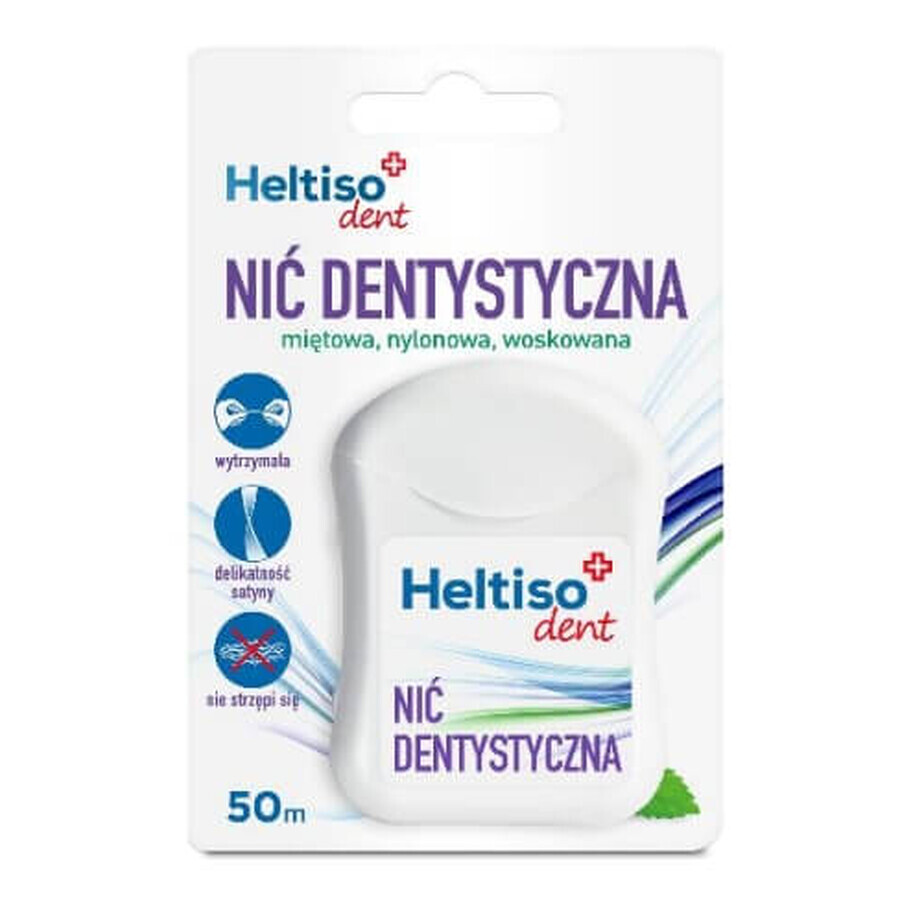 Heltiso Dent Ni Dental Gloves, nylon, waxed, 50m - Long-term!