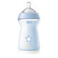 Biberon Chicco NaturalFeeling avec t&#233;tine &#224; d&#233;bit rapide 6m+ Bleu, 330ml