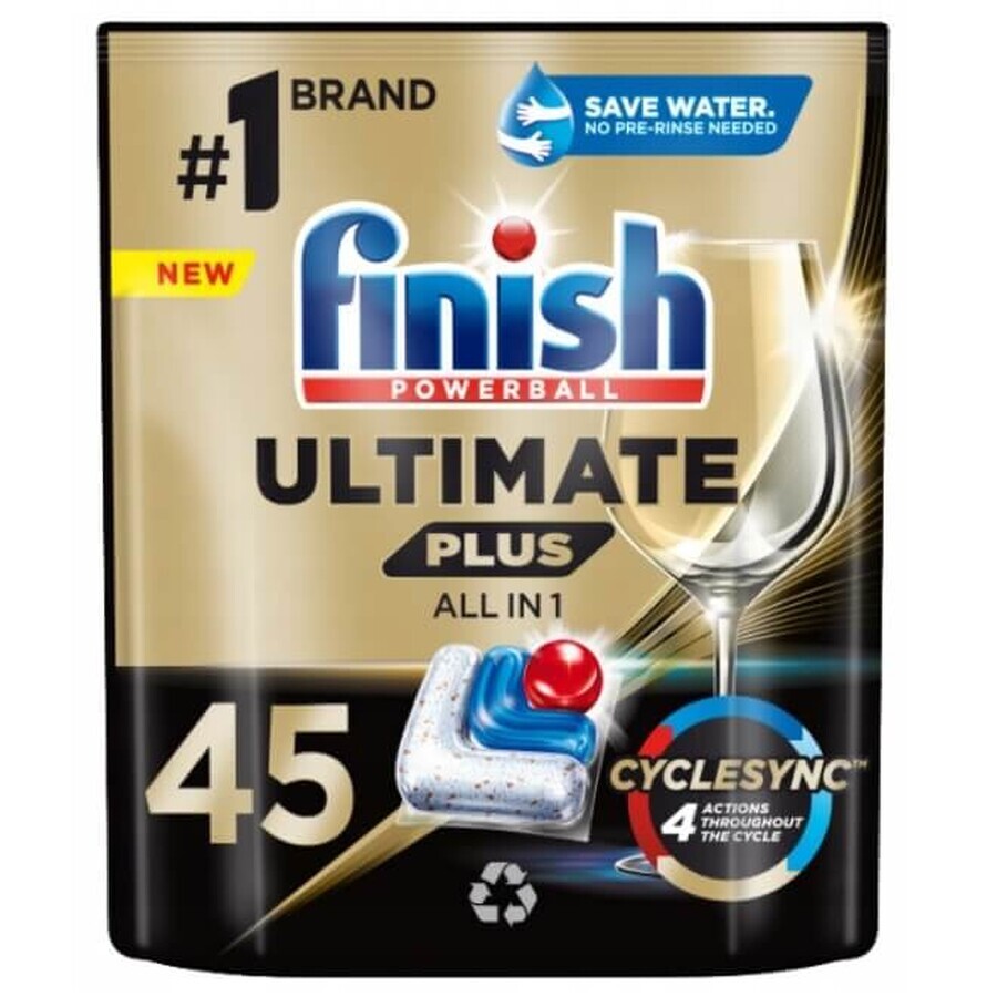 Finish Quantum Ultimate Plus Capsule de spălat vase Fresh, 45 bucăți