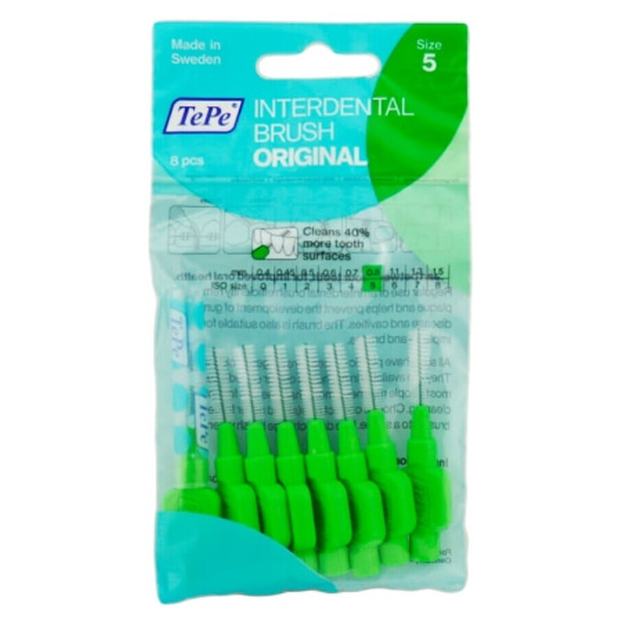 Boutique TePe, Brosses à dents, vert, 0.8mm, 8 pcs. TePe, Brosses à dents, vert, 0.8mm, 8 pcs.