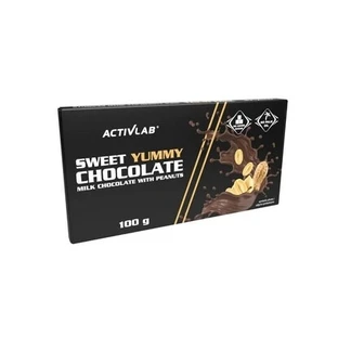 Ciocolată dulce Yummy, ciocolată cu lapte cu nucă arhaică, 100 g