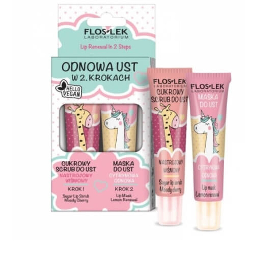 Winkel op Flos-Lek, Vege Lip Care, 2 stappen lipvernieuwingsset, 2 x 14g Flos-Lek, Vege Lip Care, 2 stappen lipvernieuwingsset, 2 x 14g