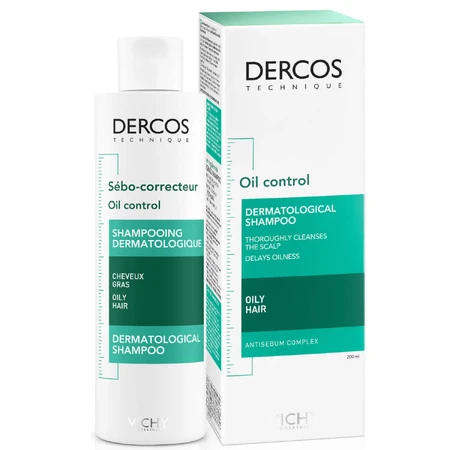 Vichy Dercos Oil Correct Normaliserende shampoo voor vet haar en hoofdhuid, 200 ml