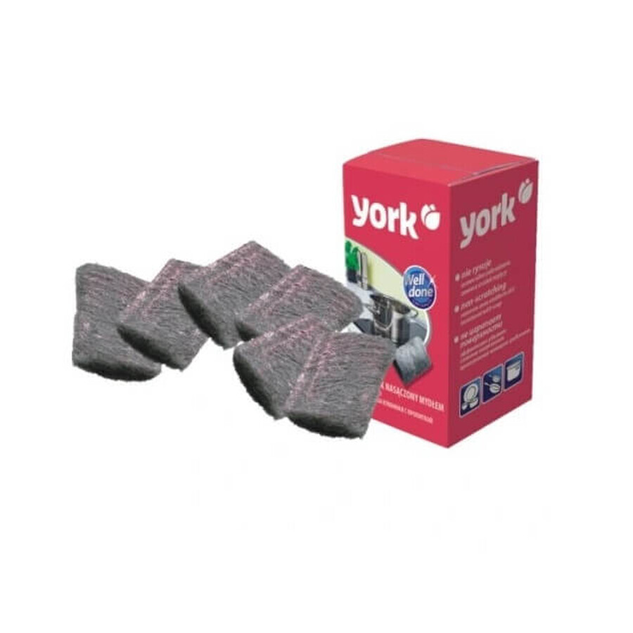 York, tampon de nettoyage imbibé de savon, 6 pièces