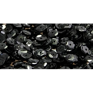 Dekorative Pailletten 6mm, schwarz
