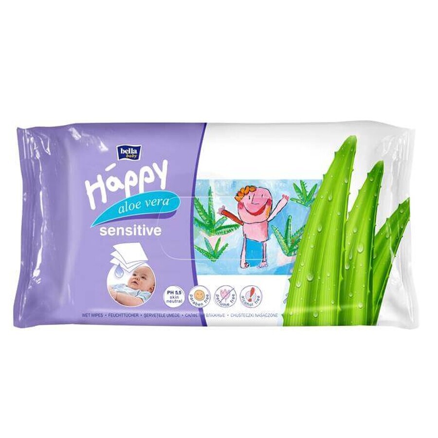 Comprar Bella Baby Toallitas Happy, Sensibles con aloe vera, 56 uds - ¡Larga duración! Bella Baby Toallitas Happy, Sensibles con aloe vera, 56 uds - ¡Larga duración!