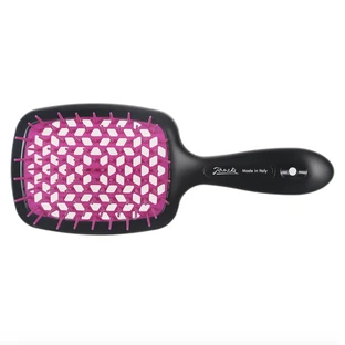 Janeke Superbrush Cepillo de peluquería negro y fucsia para eliminar la cera