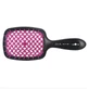 Janeke Superbrush Cepillo de peluquería negro y fucsia para eliminar la cera