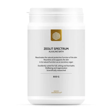 Sel de bain alcalin Zeolite Spectrum, 800 g, Novo Biomedics