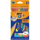 BIC Evolution Stripes Eye Pencils, 12 colors