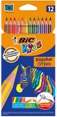 Lápices de ojos BIC Evolution Stripes, 12 colores